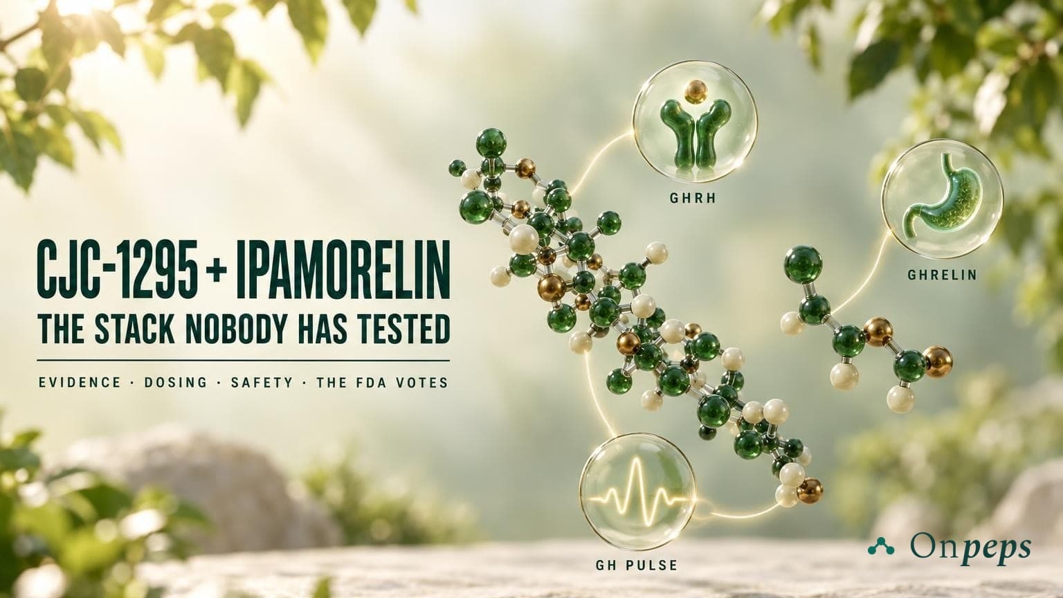 CJC-1295 + Ipamorelin: The Stack Nobody Has Tested — evidence, dosing, safety, the FDA votes — by ONPEPS.COM