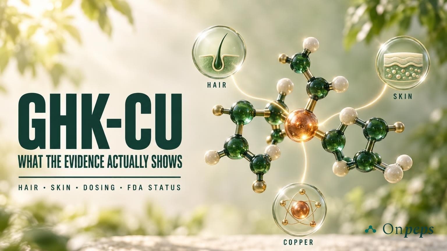 GHK-Cu: What the Evidence Actually Shows — hair, skin, dosing, FDA status — by ONPEPS.COM