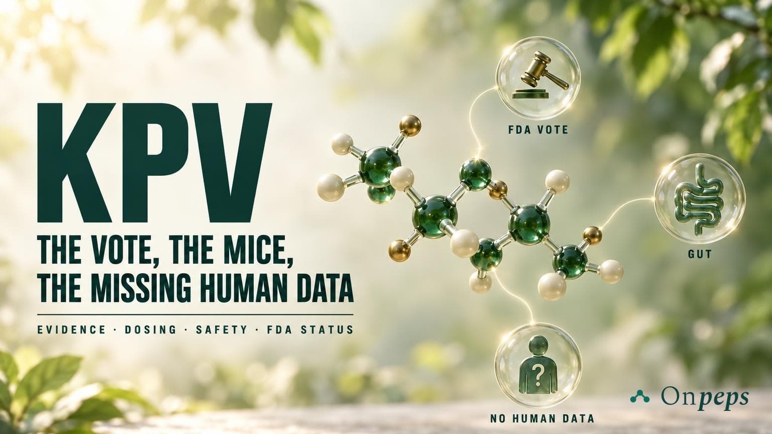 KPV: The Vote, The Mice, The Missing Human Data — Evidence · Dosing · Safety · FDA Status — by ONPEPS.COM