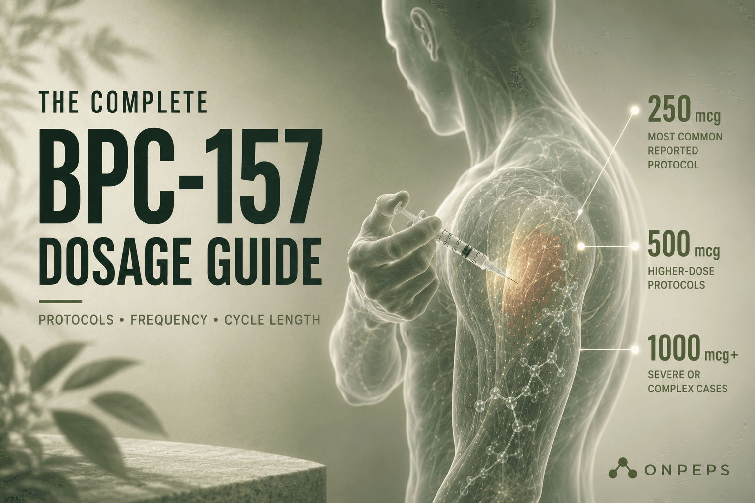 The Complete BPC-157 Dosage Guide: Protocols, Frequency, and Cycle Length · ONPEPS